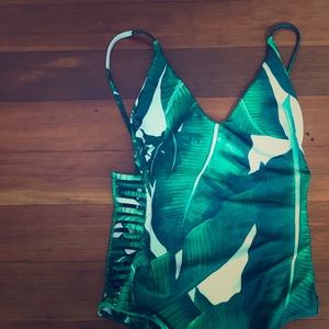 New tropical palm leaf suit